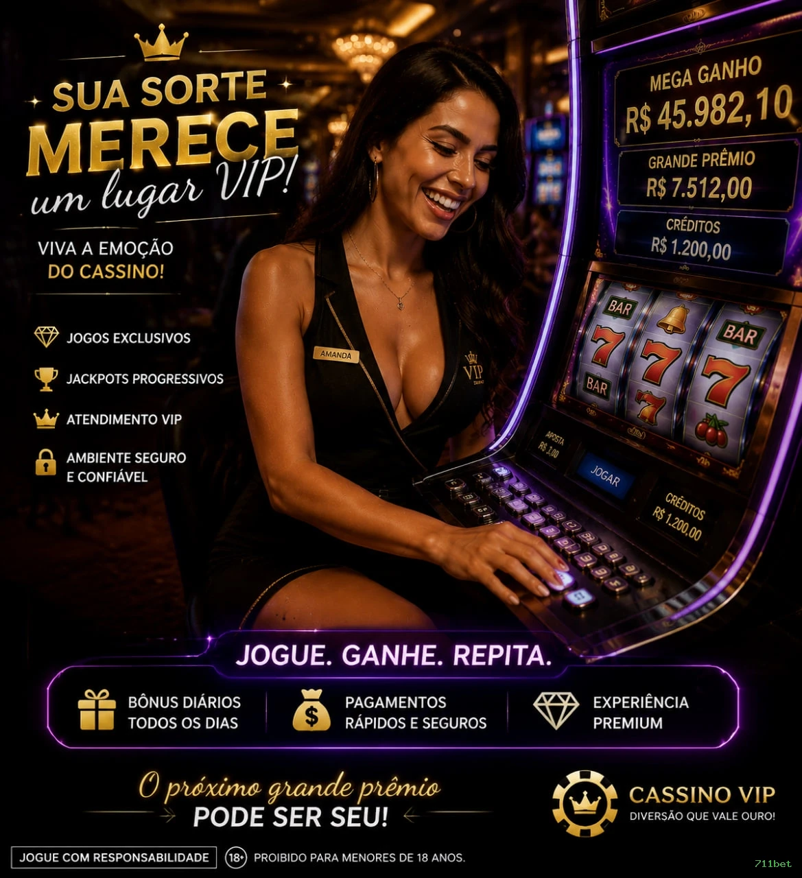 Streaming 4K no cassino ao vivo da 711bet
